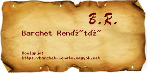 Barchet Renátó névjegykártya